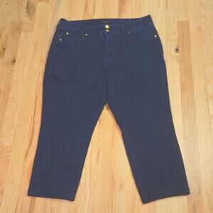 Iman women's Dark BLue Cropped /Capri Jeans size 16W